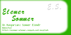 elemer sommer business card